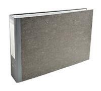 Exacompta - Ref 53810E - Prem'Touch Lever Arch File - 32 x 48cm in Size, Suitable for A3 Documents, 80mm Spine, 80mm Rings, Metal Finger Pull - Grey Marbled Cover