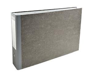 Exacompta PremTouch Wide Lever Arch File A3 80 mm Grey 2 Rings Cardboard Marbled Horizontal