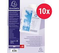 Exacompta Punched Pockets 5503E A4 Polypropylene 23 (W) x 30.5 (H) cm Transparent Pack of 10
