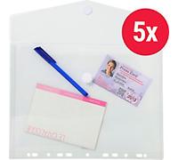 Exacompta Punched Pockets A4 PP (Polypropylene) Transparent Pack of 5