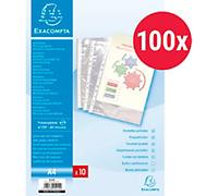Exacompta Punched Pockets Smooth Transparent 11 Holes 5010E Pack of 100