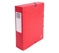 Exacompta Red Filing Box ExaBox A4 Spine 8cm Organise Archive