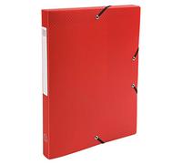 Exacompta Red PP Filing Box Opak A4 Spine 2.5cm Organise Archive Storage