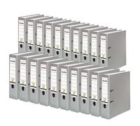 Exacompta - Ref 09984022007F - FALKEN - Vegan PP Lever Arch Files - Suitable for A4 Documents, 80mm Spine , Spine Label, Metal Finger Hole - Grey (Pack of 20)