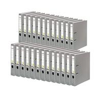 Exacompta - Ref 09984113007F - FALKEN - Vegan PP Lever Arch Files - Suitable for A4 Documents, 50mm Spine, Spine Label, Metal Finger Hole - Grey (Pack of 25)