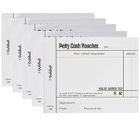 Exacompta - Ref 103-Whtz - Guildhall - Petty Cash Vouchers, 101 X 127mm, 70Gsm Paper, 100 Sheets Per Pad, Pre-Printed Headings