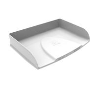 Exacompta - Ref. 10513D - 1 Combo Styli Authentic Horizontal Mailbox - for Filing documents in Landscape Format - Label Holder Included - Stackable - dim 25.5x36.5x6.5 cm - White