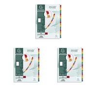 Exacompta - Ref 1111E - Mylar Printed Indices - for Use WithA4 Documents, Pre-Punched, 160gsm White Card with Reinforced Plastic Tabs, FSC-Certified - 20-Part Dividers (A-Z) (Pack of 3)