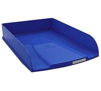 Exacompta - Ref 11124D - 1 COMBO STYLI NeoDeco letter tray - for documents in A4+ format - size 34 x 25 x 6.5 cm - label holder - holds 500 sheets - colour French blue