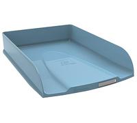 Exacompta - Ref 11133D - Set of 6 Combo STYLI Skandi Letter Trays - for A4+ documents - Size 34x25x6.5cm - Label Holder - Holds 500 Sheets - Color Frosted Blue