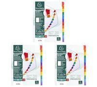 Exacompta - Ref. 1113E - Dividers in White Card 160g/m2 FSC® with 12 tabs Printed Monthly from January to December in Colour - Printable indexing Page - Format to File A4 (Pack of 3)