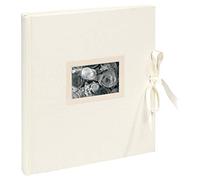 Exacompta - Ref 11154E - Kingsbridge' Wedding Photo Album - 290 x 320mm in Size, 60 White Pages, Holds Up To Approx. 300 Photos - White Windowed Cover