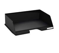 Exacompta - Ref 11214D - ECOBlack Landscape Letter Tray Combo Maxi - 347 x 255 x 103mm in Size, Suitable for A4 Documents, Stackable With Others, Holds Approx. 750 Sheets - Black
