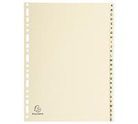 Exacompta - Ref 1126E - Printed Indices - Suitable for A4 Documents, 155gsm Ivory Card, Pre-Punched for Lever Arch Files & Binders, 26 Part (Sections A-Z), FSC-Certified - Ivory