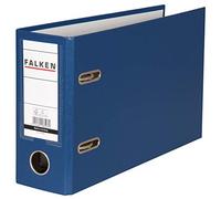Exacompta - Ref 11285780000F - FALKEN - PP Landscape Lever Arch Files - Suitable for A5 Documents, 80mm Spine, Spine Label, Metal Finger Hole - Blue (Pack of 1)
