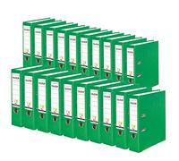 Exacompta - Ref 11286739007F - FALKEN - Vegan PP Lever Arch Files - Suitable for A4 Documents, 80mm Spine , Spine Label, Metal Finger Hole - Light Green (Pack of 20)
