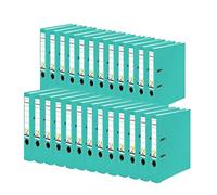 Exacompta - Ref 11286770007F - FALKEN - Vegan PP Lever Arch Files - Suitable for A4 Documents, 50mm Spine, Spine Label, Metal Finger Hole - Turquoise (Pack of 25)