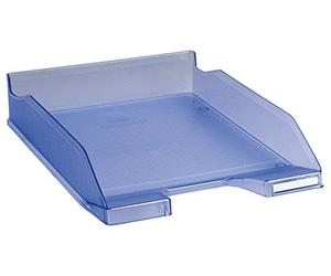 Exacompta - Ref 11310D - Linicolor Letter Tray Combo Midi - 347 x 255 x 65mm in Size, Holds Up To 500 Sheets, Suitable for A4 Documents -Ice Blue Translucent