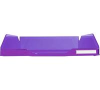 Exacompta - Ref 11319D - Linicolor Letter Tray Combo Midi - 347 x 255 x 65mm in Size, Holds Up To 500 Sheets, Suitable for A4 Documents -Purple Translucent