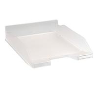 Exacompta - Ref 11323D - Office Letter Tray Combo Midi - 347 x 255 x 65mm in Size, Suitable for A4 Documents, Stackable with Others, Holds Approx. 500 Sheets - Clear
