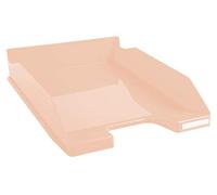 Exacompta - Ref 113261D - Aquarel Collection - Combo Midi Letter Tray - 346 x 255 x 65mm in Size, Suitable for A4+ Documents, Stackable, Holds Approx. 500 Sheets - Coral (Pack of 6)
