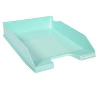 Exacompta - Ref 113263D - Aquarel Collection - Combo Midi Letter Tray - 346 x 255 x 65mm in Size, Suitable for A4+ Documents, Stackable, Holds Approx. 500 Sheets - Green (Pack of 6)