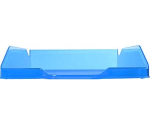 Exacompta - Ref 11336D - Linicolor Letter Tray Combo Midi - 347 x 255 x 65mm in Size, Holds Up To 500 Sheets, Suitable for A4 Documents -Turquoise Translucent