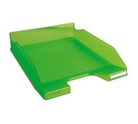 Exacompta - Ref 11397D - Linicolor Letter Tray Combo Midi - 347 x 255 x 65mm in Size, Holds Up To 500 Sheets, Suitable for A4 Documents -Apple Green Translucent