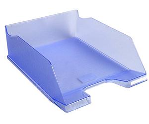 Exacompta - Ref 11510D - Office Letter Tray Combo Maxi - 347 x 255 x 103mm in Size, Suitable for A4 Documents, Stackable With Others, Holds Approx. 750 Sheets - Ice Blue Translucent (Pack of 4)