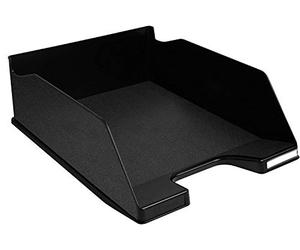 Exacompta - Ref 11514D - ECOBlack Letter Tray Combo Maxi - 347 x 255 x 103mm in Size, Suitable for A4 Documents, Stackable With Others, Holds Approx. 750 Sheets - Black