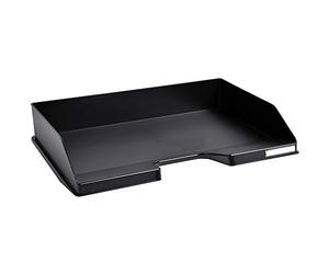 Exacompta - Ref 11714D - Set of 8 COMBO Italian letter trays - dimensions 25.5x36.5x6.5cm - Blue Angel certified - black - capacity 500 sheets