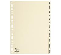 Exacompta - Ref. 1212E - Dividers in FSC® 155g/m2 ivory card with 12 monthly printed tabs from January to December - Format to file A4 - Dimensions 22.5 x 29.7 cm - ivory colour