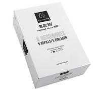 Exacompta - Ref 12214E - FAF Desk Pad Refill / Recharge Pad No.4 (170 Sheets) - 210 x 135mm in Size, 70gsm Micro-Perforated Sheets, Plain Rulings, FSC-Certified (Pack of 5)