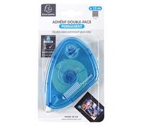Exacompta - Ref 12996E - Double-Sided Glue Roller - 13m Tape Length, pH Neutral Will Not Damage Photos, Blue Plastic, Photos Cannot Be Removed After Sticking - Permanent Adhesive
