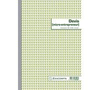 Exacompta - Ref. 13148E - Lot of 5 Micro-entrepreneur quote manifolds - 50 numbered carbonless sheets in 2 copies (1 original + 1 copy) - A4 format - made in France