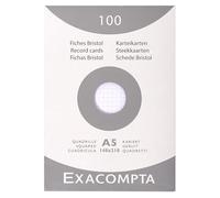 Exacompta - Ref 13208SE - Pack of 2 Packs of 100 Square Cards 5x5 unpunched - Format 148 x 210 mm - Suitable for Inkjet, Laser and photocopiers - White