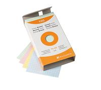 Exacompta - Ref 13271E - Bristol Squared Record Cards (Pack of 100) - 75 x 125mm in Size, 205gsm Card, Compatible with Printers - Suitable for Exam Revision & Notes - Assorted Colours