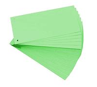 Exacompta - Ref 13445B - Forever Collection - Recycled Punched Card Dividers - 105 x 240mm, Pre-Punched for Folders or Files, Plain Recycled 180gsm Card - Green (100 Pack)