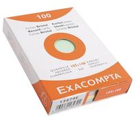 Exacompta - Ref 13479E - Bristol Squared Record Cards (Pack of 100) - A6 in Size, 205gsm Card, Compatible with Printers - Suitable for Exam Revision & Notes - Assorted Colours