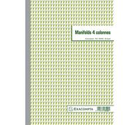 Exacompta - Ref. 13540AE - 1 Manifold 4 columns - 50 numbered carbonless sheets in 2 copies (1 original + 1 copy) - A4 format - FSC certified - made in France