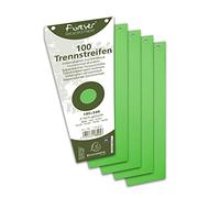 Exacompta - Ref 13545E - Forever Collection - Recycled Punched Card Dividers - 105 x 240mm, Pre-Punched for Folders or Files, Plain Recycled 180gsm Card - Green (100 Pack)