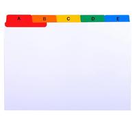 Exacompta - Ref 13997E - Box of 10 Index Dividers Printed from A to Z White Card 160g 25 Compartments - A6 - White