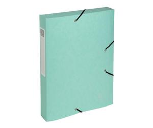 Exacompta - Ref. 14460E - 1 CARTOBOX filing box with rubber bands - delivered flat - 4 cm spine - in glossy Aquarel card - dimensions 25 x 33 cm - for A4 - random colour