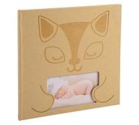 Exacompta - Ref 14562E - Cardboard of 2 Photo Albums Book 30 White Pages - Format 25 x 25 cm - Beige Cat Design Paper Cover - Bi-Material Effect - 60 Photos