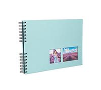 Exacompta - Ref 15001E - MILANO Spiralbound Photo Album (50 Pages) -32 x 22cmin Size, Holds 150 Photos, 250gsm Black Card Pages, FSC-Certified - Green Paper Cover