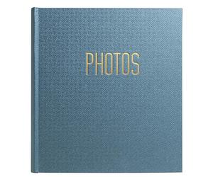 Exacompta - Ref 15603E - 1 Office by Me Photo Album - 300 Photos - 60 Black Pages - Format 29 x 32 cm - Cover Covered with Textile Effect Paper Duck Egg Blue