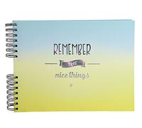 Exacompta - Ref. 16043E - 1 CANDY BLUE spiral photo album 50 black pages for class photos - Format 32x22 cm - matte lamination cover - 150 photos