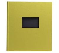 Exacompta - Ref 16089E - 1 Pop'N Co book photo album - 300 photos - 60 black pages - format 29 x 32 cm - fabric cover colour Lime - with personalisation window