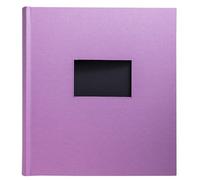 Exacompta - Ref 16090E - 1 Pop'N Co book photo album - 300 photos - 60 black pages - format 29 x 32 cm - fabric cover colour lilac - with personalisation window