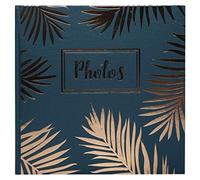 Exacompta - Ref 16307E - Palma Wirebound Photo Album - 320 x 220mm in SIze, 50 Black Card Pages, Holds Up To 100 Photos - Suitable for Scrapbooking - Blue Cover